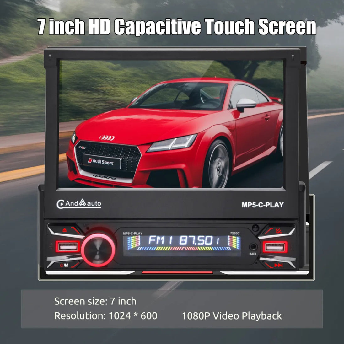 1DIN Autoradio Uvlačivi Touch Screen - Zoro