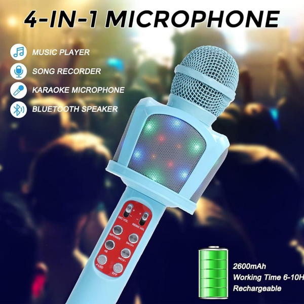 Karaoke Mikrofon s BT Zvučnikom i LED efektima