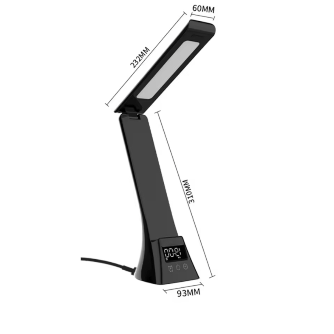 LED Pametna Stolna Lampa s Bežičnim Punjenjem i Satom - Zoro