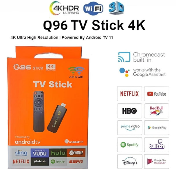 "Q96" TV STICK+DALJINSKI SMART TV ANDROID 11.0 4K ULTRA HD - Zoro